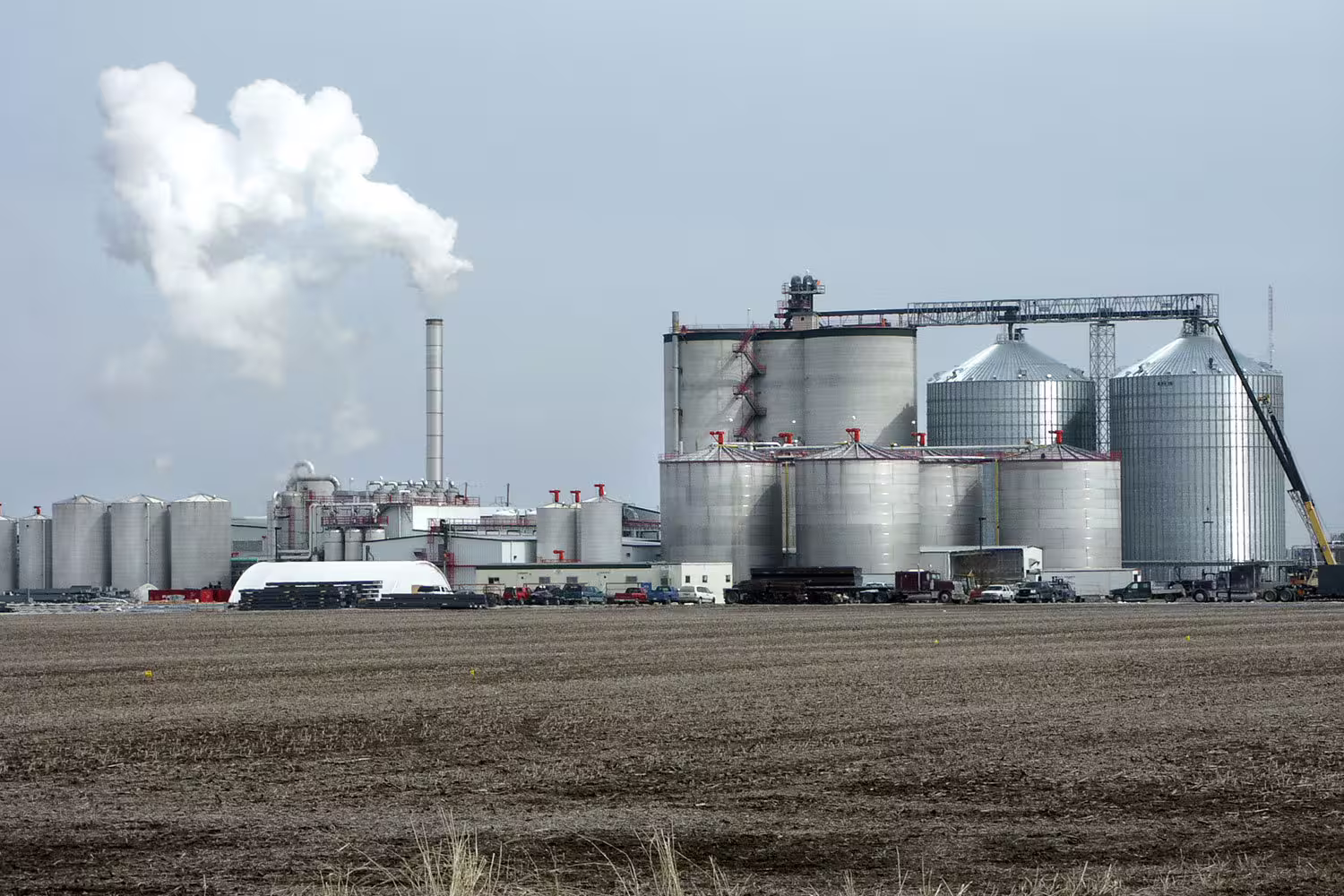 There are over 200 ethanol biorefineries like this one in the United States. Many of them could take advantage of tax credits for carbon capture and sequestration.&nbsp;(Image credit: Steven Vaughn)